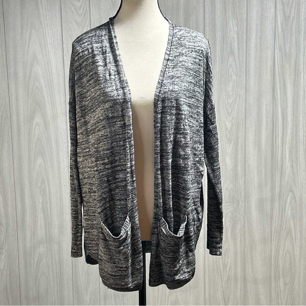 Ann Taylor Loft Heather Gray Open Front Cardigan Size Medium